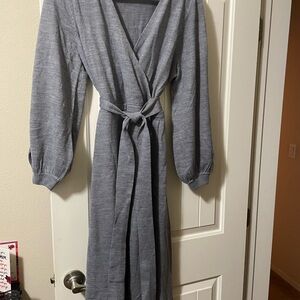 Elegant Gray Midi Dress